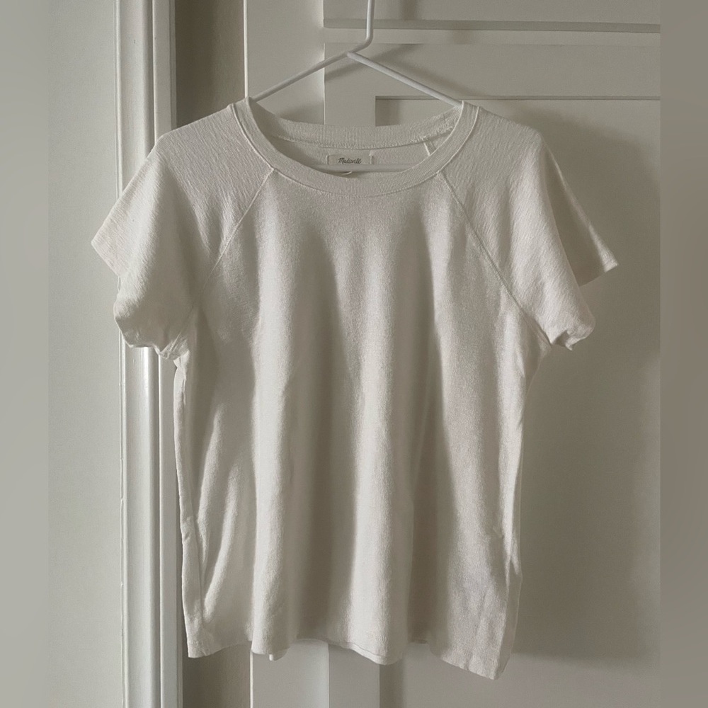 Madewell Westville Cream Raglan Short-Sleeve Crewneck Tee